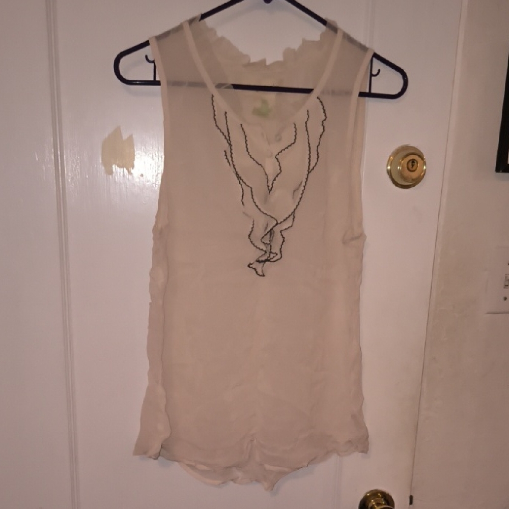 Staring at Stars | Cream Ruffle Blouse